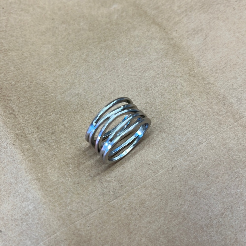 Sterling Silver Statement Ring 9.5 Stack Style S9… - image 1